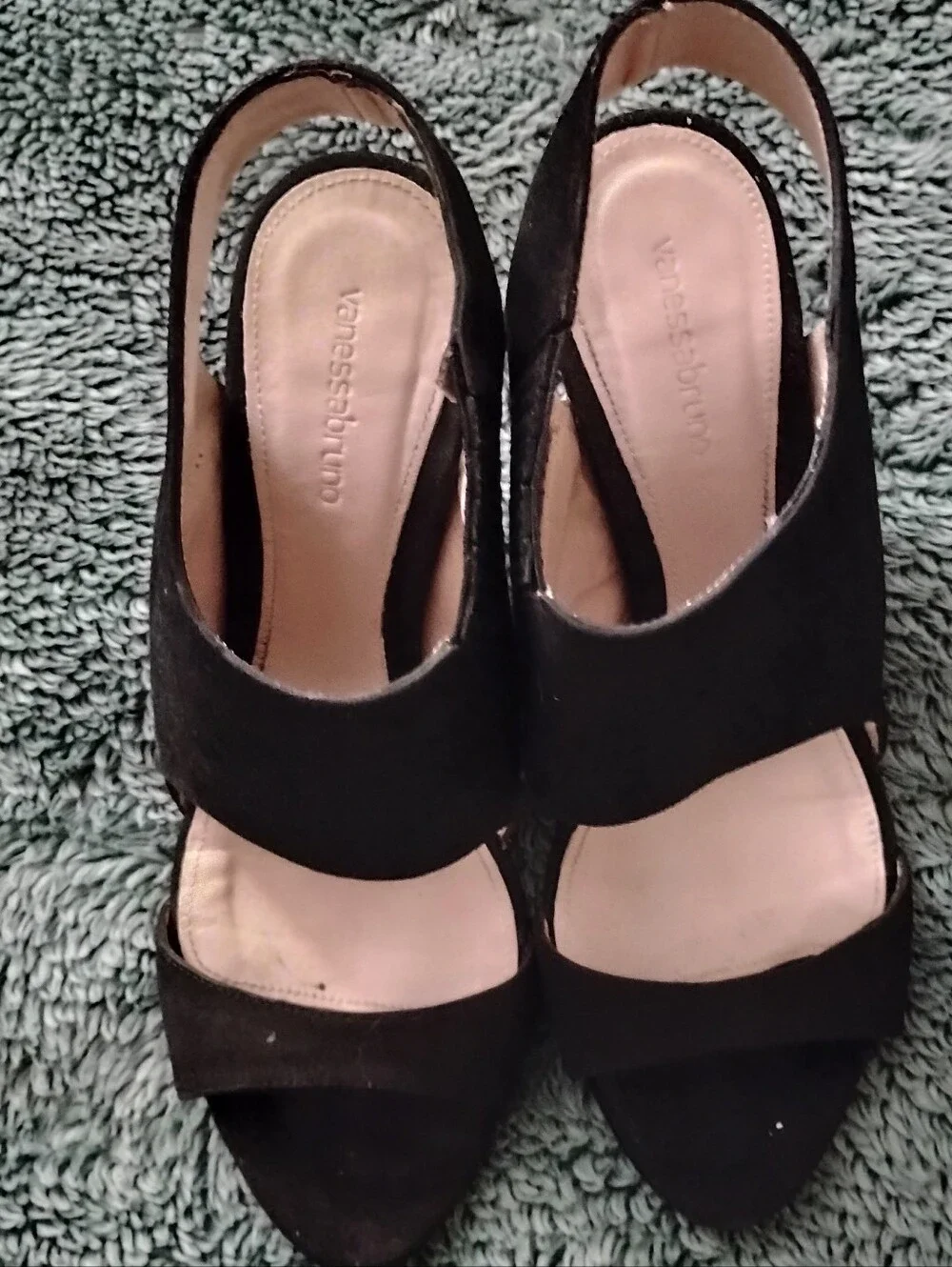 VANESSA BRUNO Genuine Leather Peep Toe Heels Shoes Women's Size EU 38